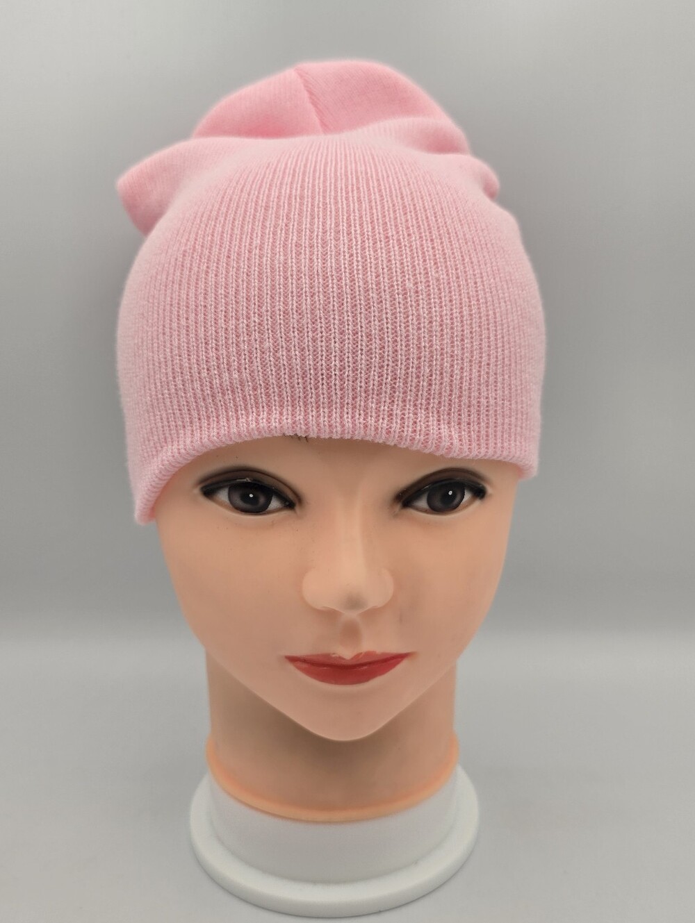 NWOT Unbranded Pink Solid Knit Acrylic Beanie